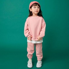 baobab namu 童款可愛風假兩件式開岔長袖上衣+束口褲組