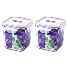 글라스락 퍼플에디션 정사각 도어포켓 밀폐용기, 2개, 920ml