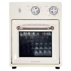 Roommi 奶油小生氣炸烤箱，8.5L容量，奶油色系外觀，附隔熱手套/烤盤/炸籃, 1入
