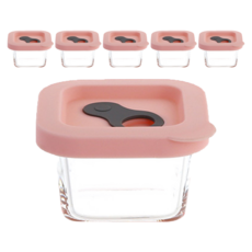 플라라 실리콘 정사각 오븐 글라스 170ml, 6개, 단품