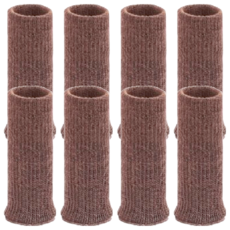 AXIS 艾克思 彈性加厚針織毛氈靜音防刮桌椅腳套 8個Set 咖啡色 適用於圓形/方形桌腳, 1組