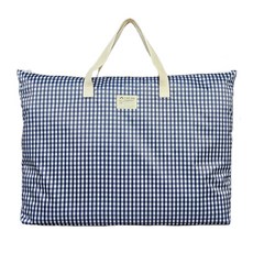 孩童幼稚園用滿版印花防水棉被收納袋, 14號 海軍藍格紋款