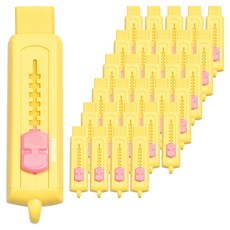 泡沫滑動橡皮擦, 黃色, 30個