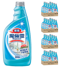 Kao 花王 Magiclean 魔術靈 台灣公司貨 玻璃清潔劑 更替瓶 檸檬香, 500ml, 8瓶