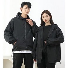 턴키 남녀공용 빅사이즈 오버핏 아노락 풀 집업 후드 바람막이 점퍼 AJ-1219