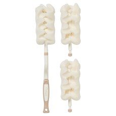 Einbach 奶瓶清潔刷 海綿刷 + 補充包 2入組, 1套, 米色