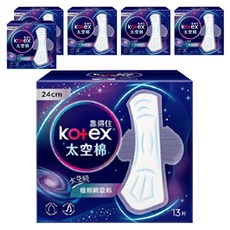 Kotex 靠得住 太空棉 輕薄衛生棉 日用型, 24cm, 13片, 6盒