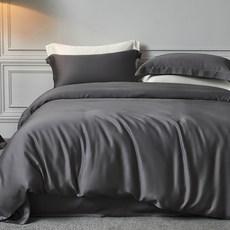 J-bedtime 床寢時光 素色石墨烯天絲涼被 單人 灰黑x灰 親膚透氣