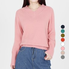 닷이프 女款簡約柔軟V領針織T恤