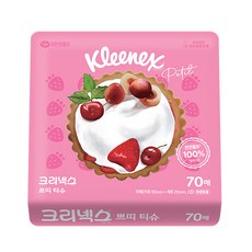 크리넥스 휴대용 천연펄프 쁘띠티슈 2겹 랜덤발송