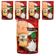 유니참긴노스푼 유니참 고양이 미쓰보시 구루메 포타쥬, 혼합색(참치/가다랑어맛), 35g, 5개