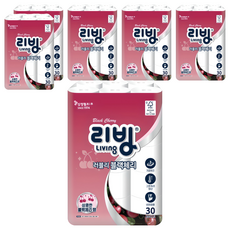 Living SOFT TISSUE 3層 Lovely 黑櫻桃 高級捲筒衛生紙, 6套, 30m, 30捲