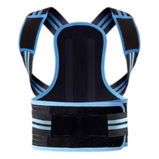 艾米購物 兒童駝背矯正帶 藍色 舒適透氣 姿勢矯正, XL號, 1個