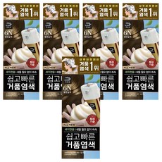 미쟝센 쉽고 빠른 거품 염색 새치전용, 5개, 6N밝은갈색