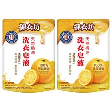 AKIRA 御衣坊 橘油洗衣皂液 補充包, 2包, 1.8L