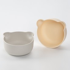 Ahtty home 小熊造型點心碗 L 2入, 奶油、奶油, 1組