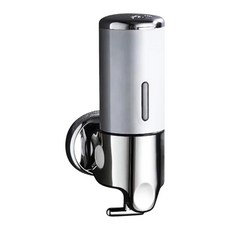 壁掛式拉桿皂液器, 銀色, 1個