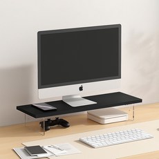 엠디유마켓 프리미엄 싱글 와이드 모니터 받침대, 블랙