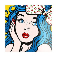 ARTJOY DIY數字油畫 藍髮少女, 藍髮女孩, 1個