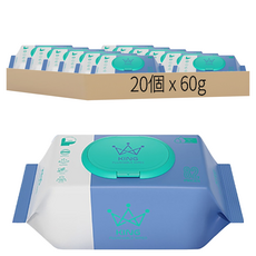 韓國 KING Wet Wipes Soft Touch 低刺激馬桶用濕式衛生紙 掀蓋型, 60gsm, 1入, 20包