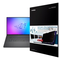 YADI 亞第 插卡隱貼 16:10 水之鏡防窺片 ASUS ROG Zephyrus G16 2025 GU605CR 專用 PF4PPB-W160, 透明, 1片