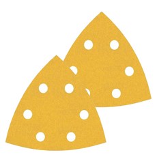 BOSCH 博世 台灣公司貨 超耐久金色三角形自黏砂紙 G400 5個, 93mm, 2包