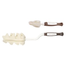 MOTHER-K 舒芙蕾海綿刷2件組 (一大一小), 烏龍咖棕, 1組