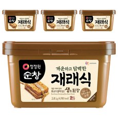 청정원순창 재래식 생된장, 2.8kg, 4개