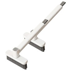 BetterWells 360度旋轉夾式浴室清潔刷, 白色, 2個