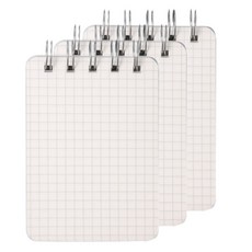 JF Company J.FOUR 線圈便攜迷你方格筆記本 80張, 3個, 透明