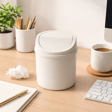 오템 미니 탁상용 휴지통, 화이트