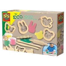 SES ECO環保創意黏土 木質工具組, 多色, 90g, 1盒