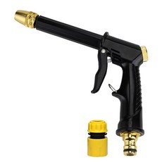 Angplant 金屬超強力高壓噴射器 長款黑色噴槍, 1個, 金色 + 黑色