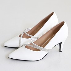 dangolunni 女款Ivy V線水鑽繫帶高跟鞋 7cm