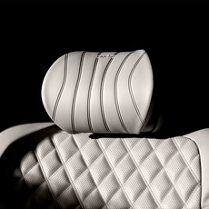 아임반 자동차 2열 차량용 목쿠션 L라인, 아이보리화이트, 1개