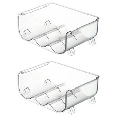 Mamiru 多用途保溫杯整理收納架 3格, 透明, 2個