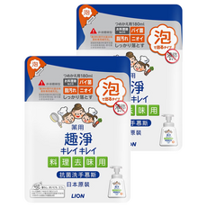 LION 獅王 趣淨 料理手抗菌去味慕斯補充包 柑橘, 180ml, 2件