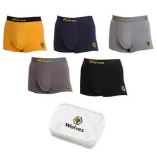 WOLVERHAMPTON Football Standard 男士舒適四角內褲 5件組 + 收納袋