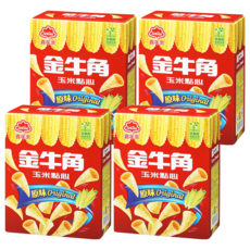 喜年來 小金牛角原味 酥脆口感 童年零食回憶, 35g, 4盒
