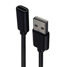 Kolin 歌林 USB轉TpyeC充電傳輸延長線 KEX-DLCP96, 1m, 1條, 黑色