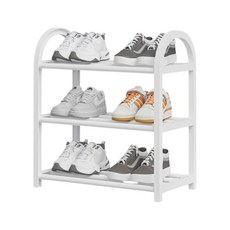 Wonlibeo 玄關整潔中型3層鞋架, 白色, 1個
