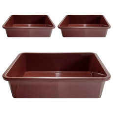 CHUANG YING 創贏 CY-222 600密盆 餐飲專用 耐摔不沾污 台灣製造, 52.8 x 42.8 x 13cm, 咖啡色, 3個