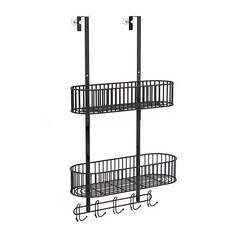 上手家居 門後置物架, 黑色, 1個