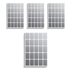 喵汪森林 銀色標籤貼紙 中 25格, 4包, 10張