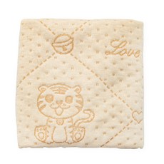 OhBabyLying 讓寶寶躺躺 4層有機彩棉隔尿墊 小(45 x 30cm) 防水透氣, 小老虎 黃色, 1個