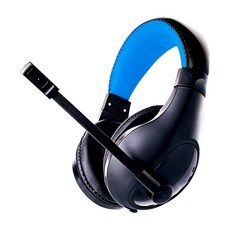 Hawk 浩客 頭戴電競耳機麥克風 G1500, 03-HGE1500BB, 藍色 + 黑色