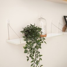 리빙공감 인테리어 우드 벽걸이 선반, 화이트, 1단