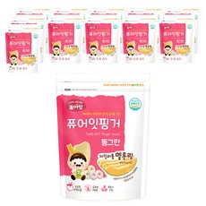 퓨어잇 핑거 동그란 자일리톨 멜론링, 멜론, 40g, 12개