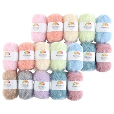 mamaknit 10色彩虹菜瓜布編織線, C款, 2組