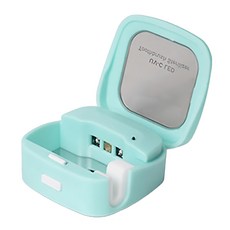 E.B. MADE 紫外線牙刷消毒盒, 日式簡約輕巧3分鐘個人護理, 綠色, 單一商品